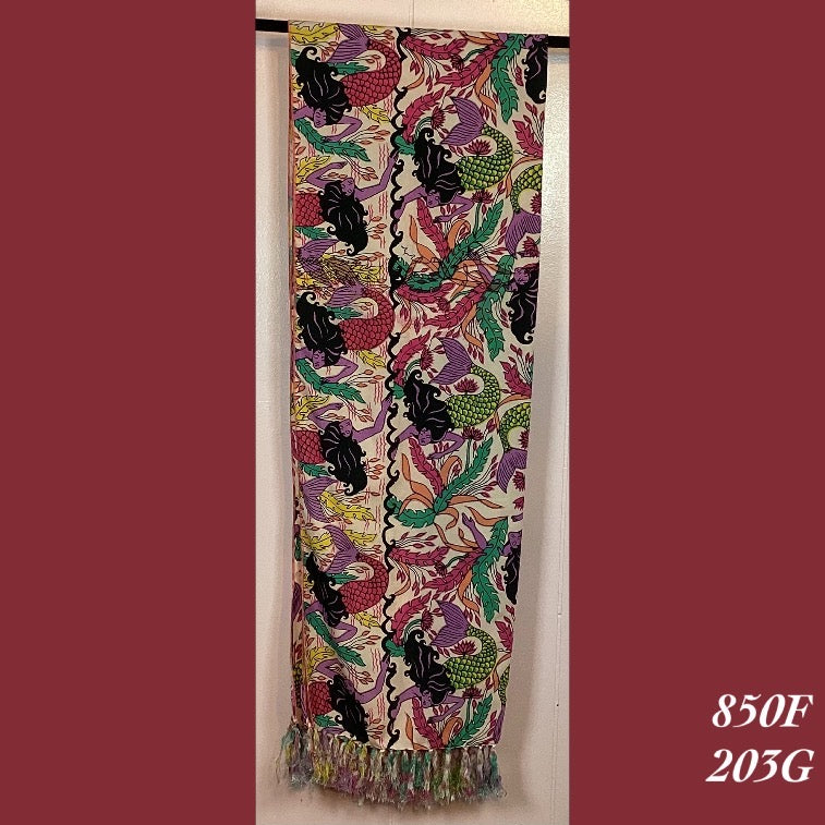 850F - 203E , Fringed scarf