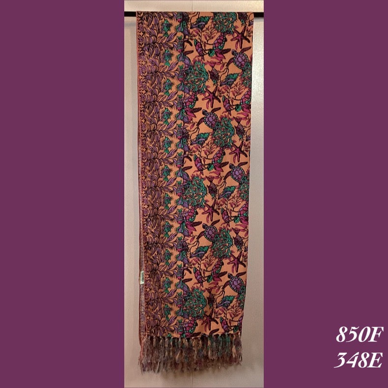 850F - 348E , Fringed scarf