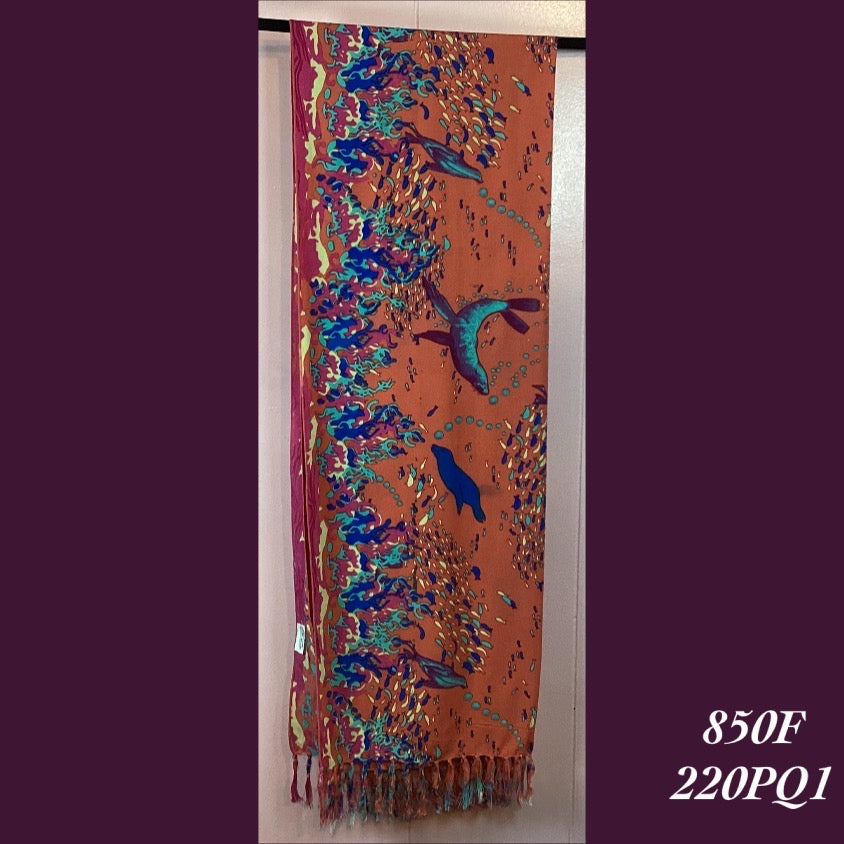 850F - 220PQ1 , Fringed scarf