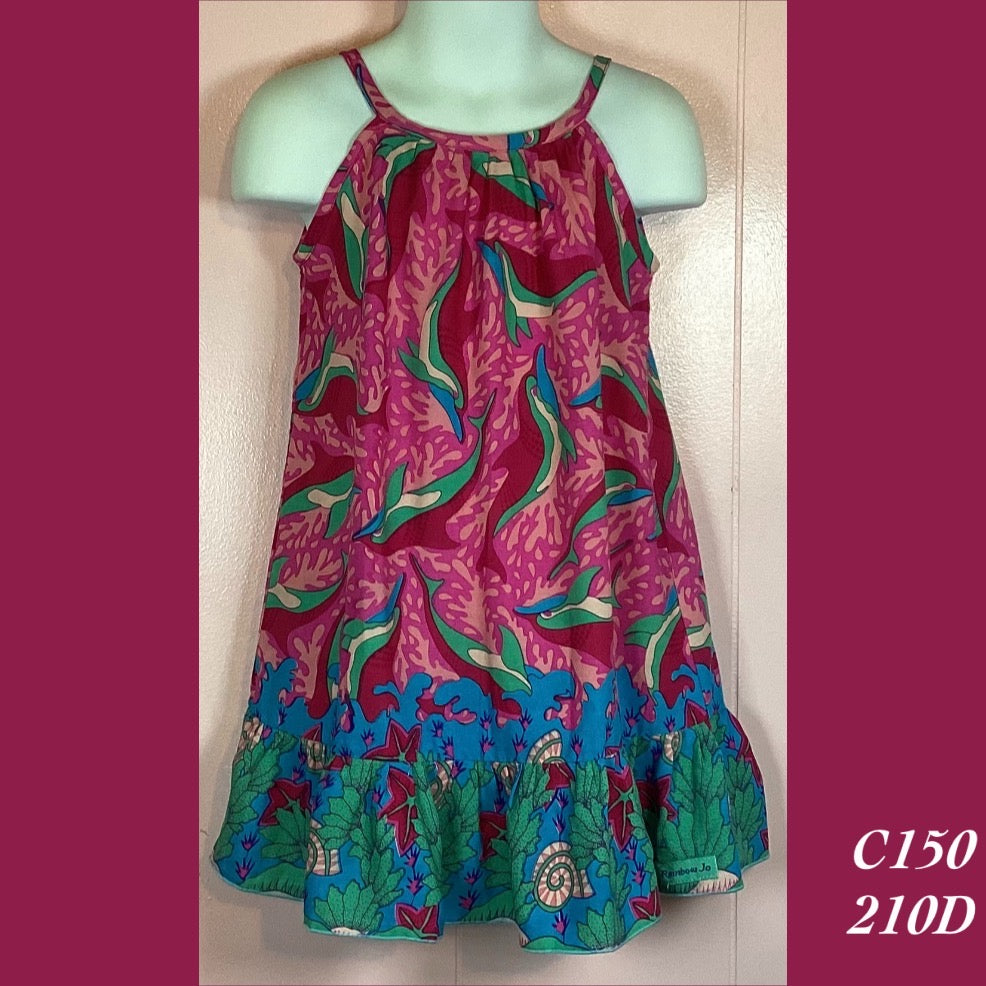 navy blue dress for baby girl Rainbow Striped Maxi Shirt Dress In MULTI-A main image 0