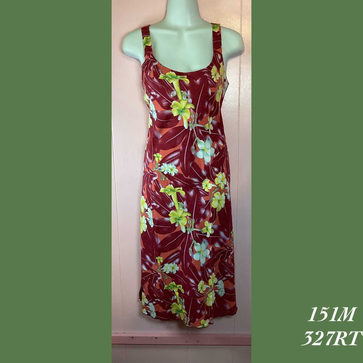 151M - 327RT , Bias strap dress tea length