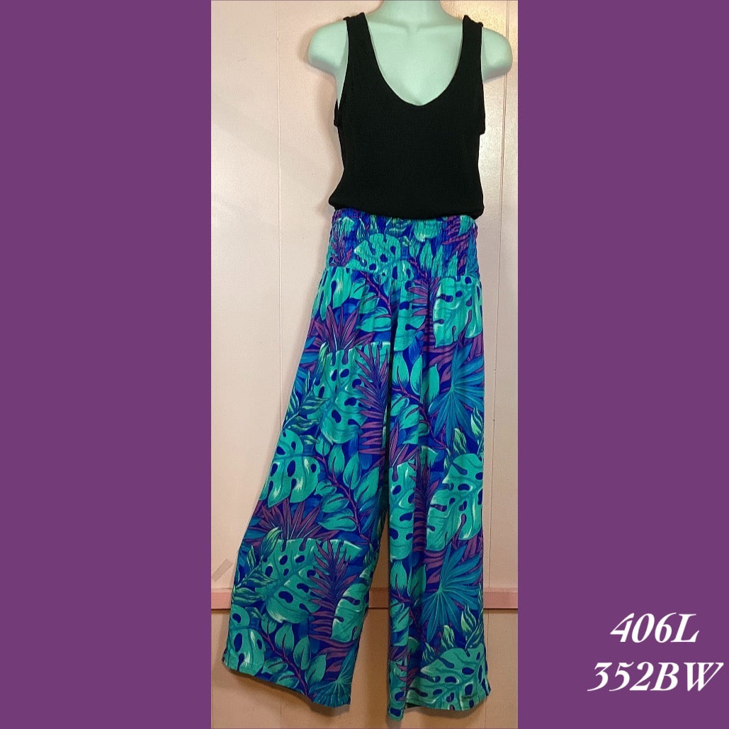 406L - 352BW ,  Elastic rib pants long