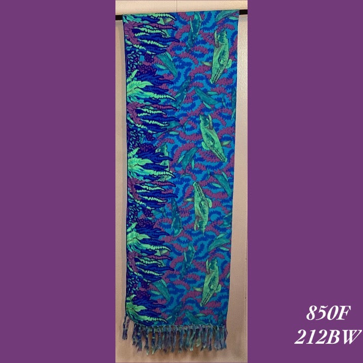 850F - 212BW , Fringed scarf