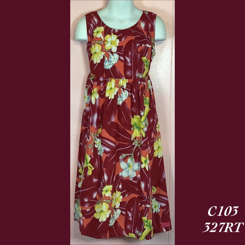 C103 - 327RT , Child's halter tie back dress