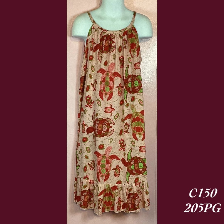 C150 - 205PG , Drawstring back A Line dress