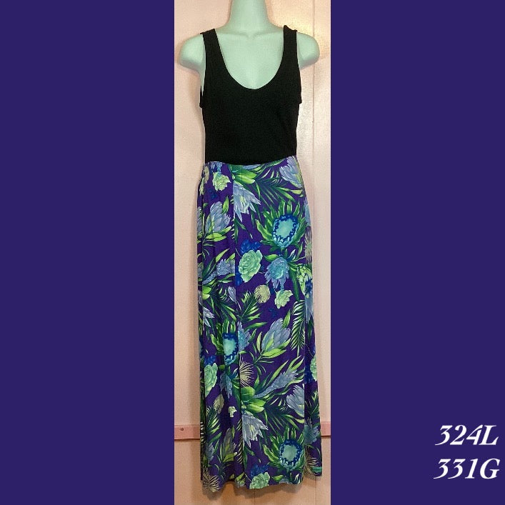 324L - 331G , Long skirt with elastic back waist