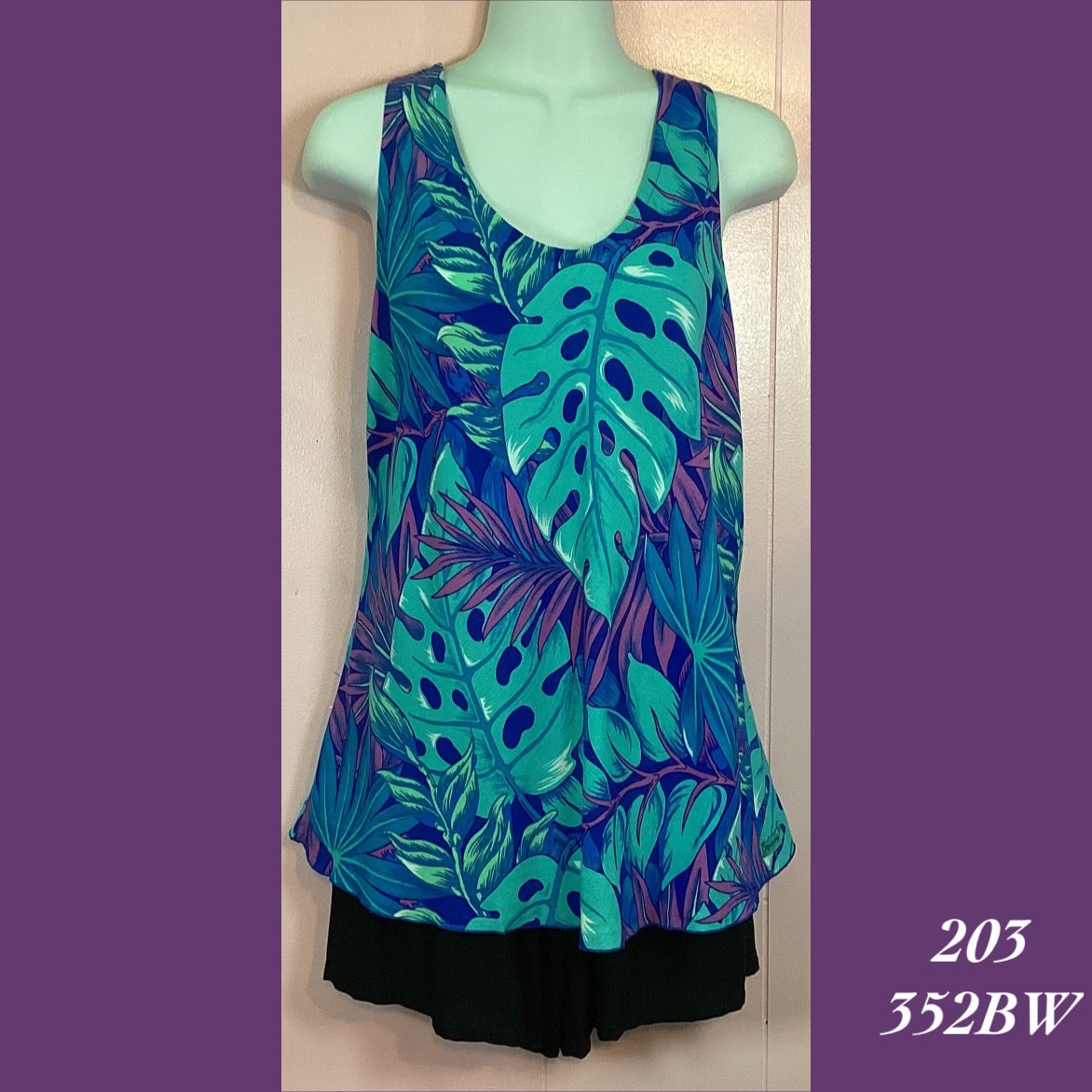 203 - 352BW , Bias cut tank top