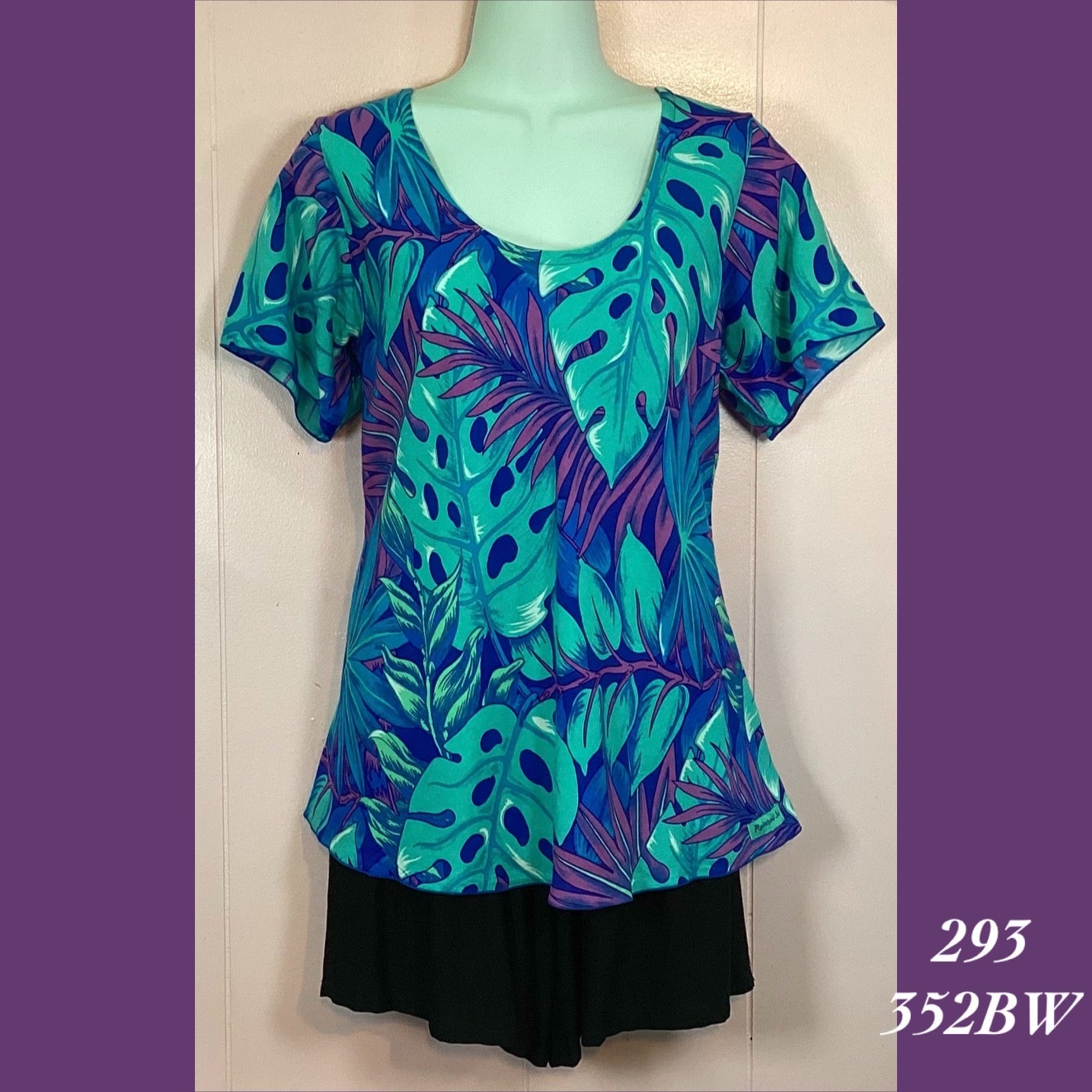 293 - 352BW , Bias cut cap sleeve top