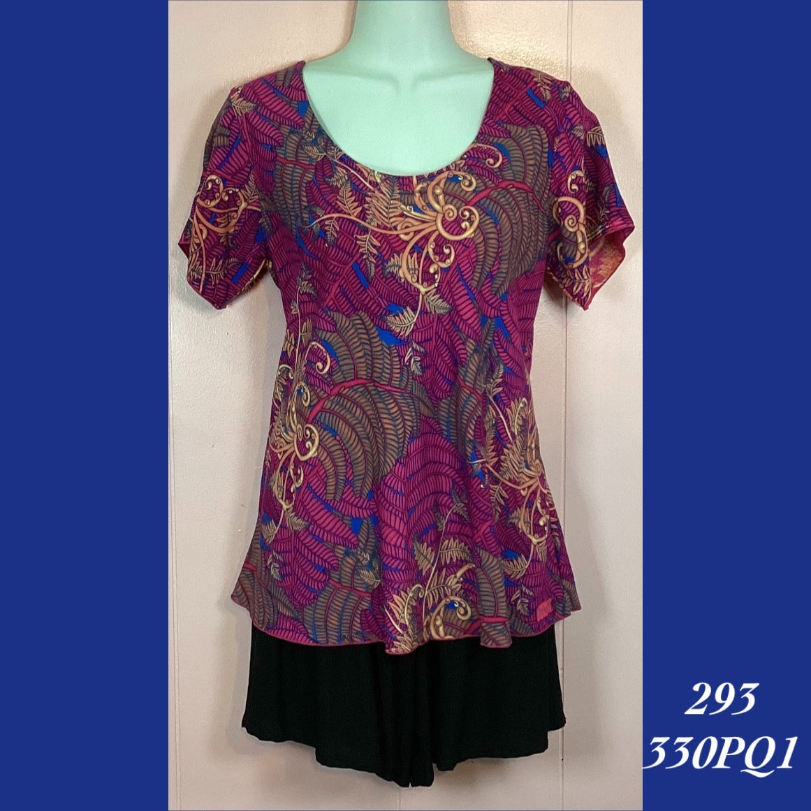 293 - 330PQ1 , Sleeved bias cut top