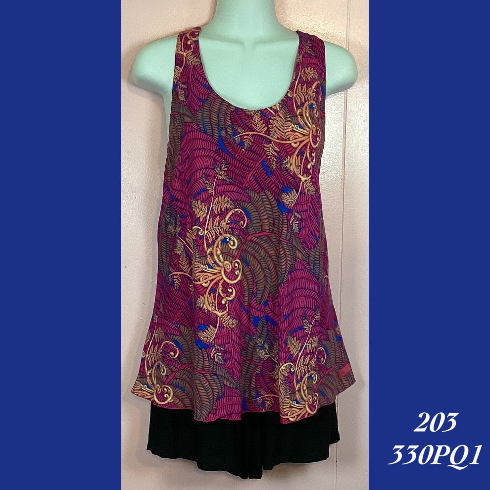 203 - 330PQ1 , Bias cut tank top