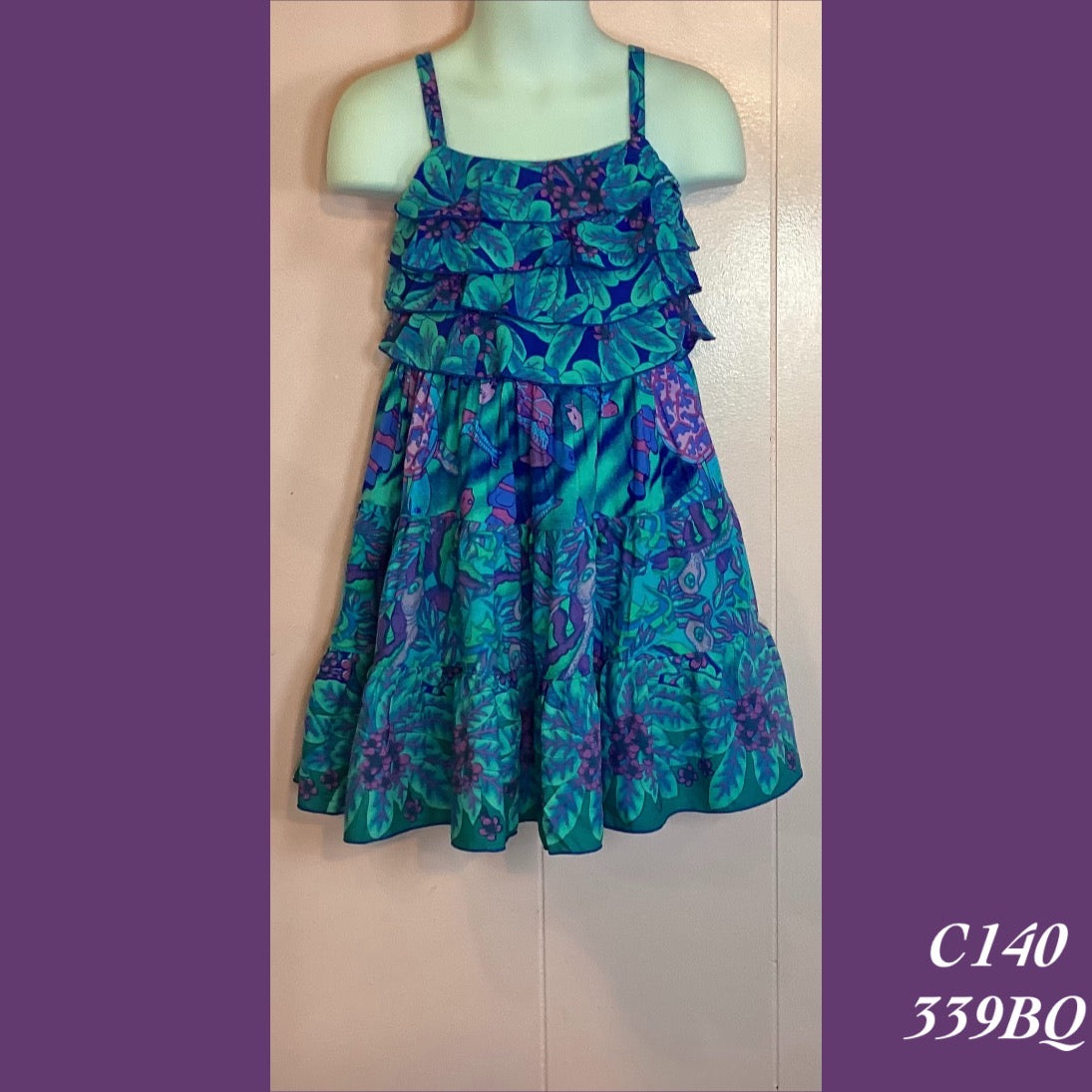 C140 - 339BQ , Ruffle top tier dress