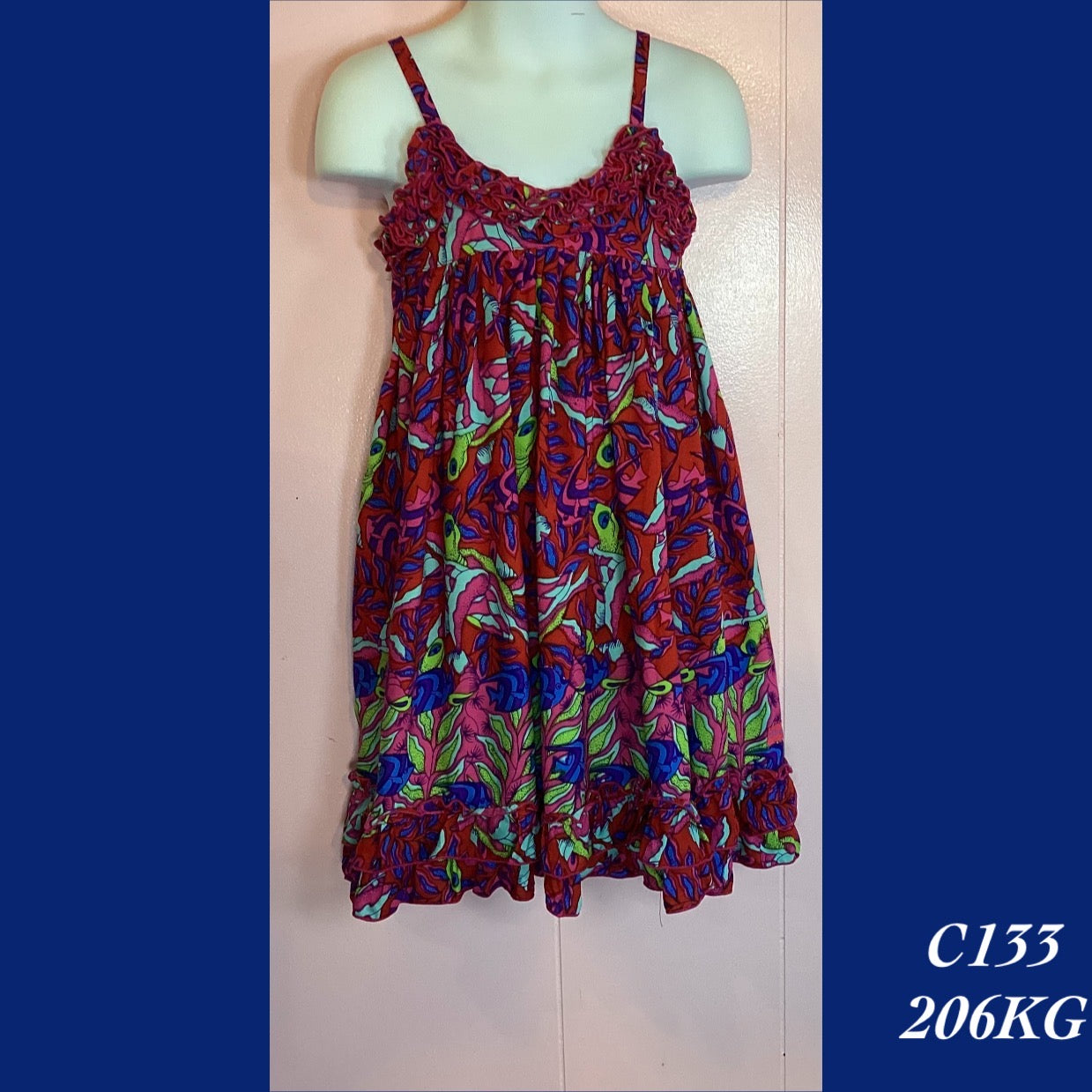 C133 - 206KG , Ruffle top dress