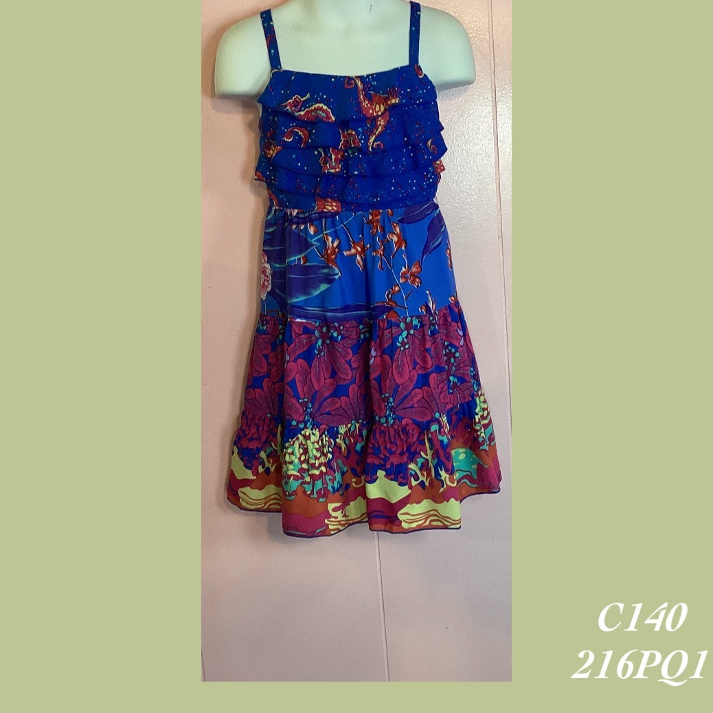 C140 - 216PQ1 , Ruffle top tier dress