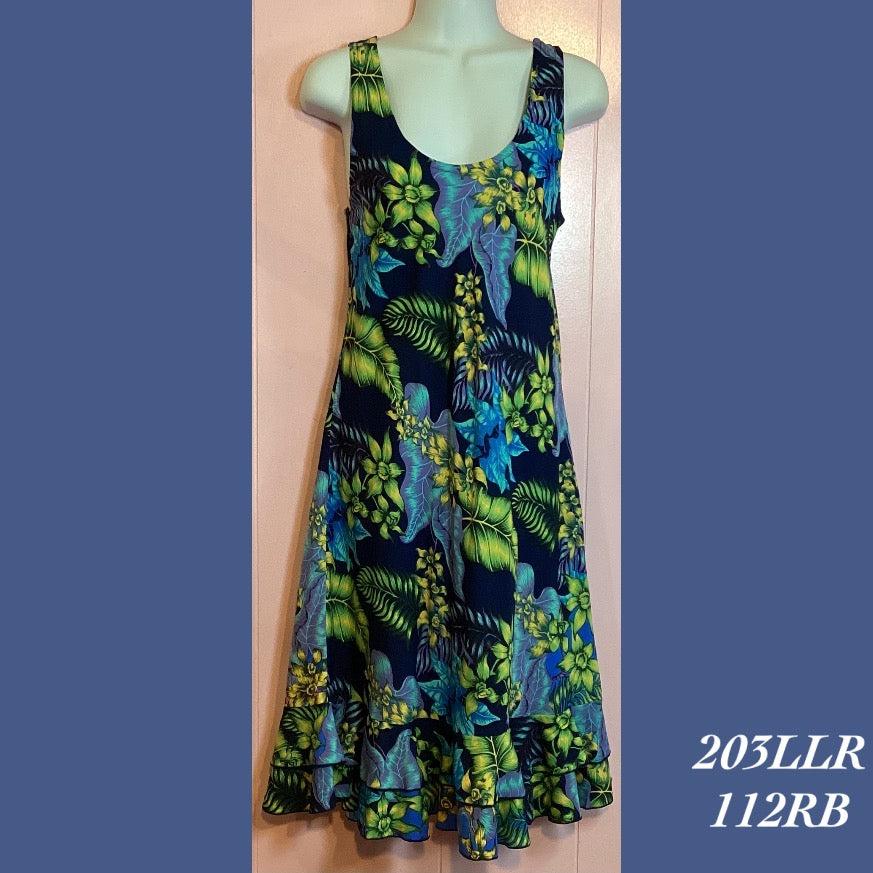 203LLR - 112RB , Tank dress with ruffle