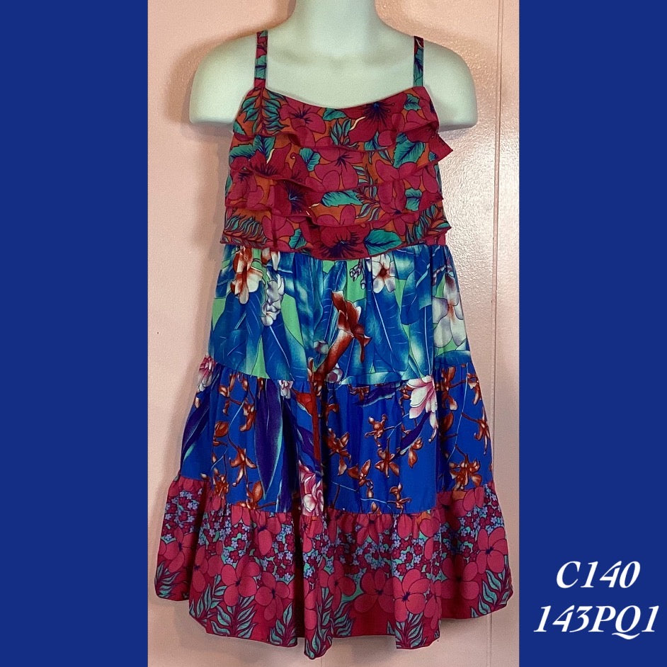 C140 - 143PQ1 , Ruffle top tier dress