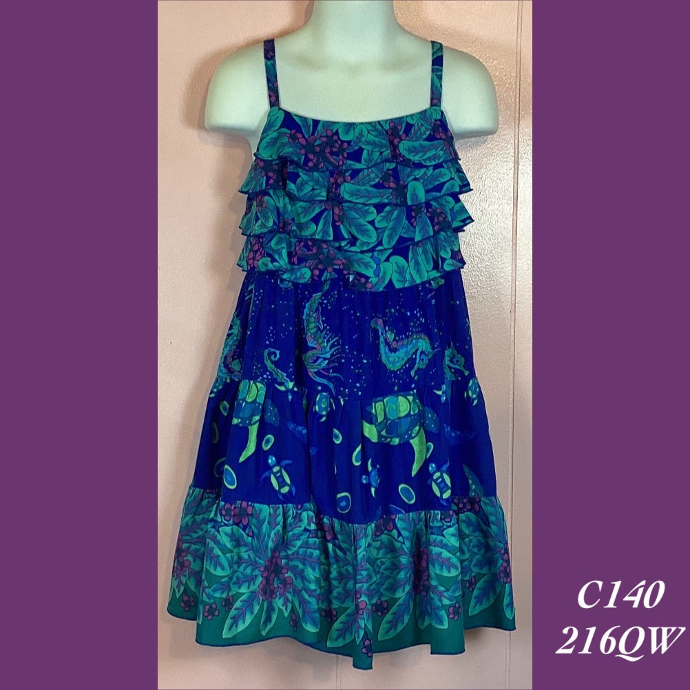 C140 - 216QW , Ruffle top tier dress