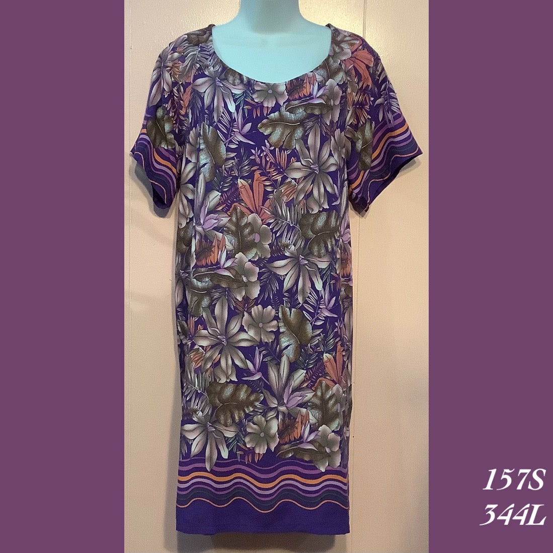 157S  -344L , Raglan Sleeve Dress with pockets