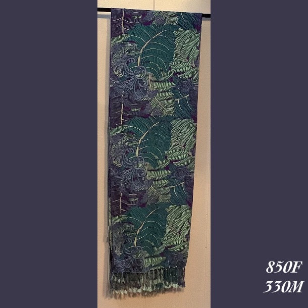 850F - 330M , Fringed scarf  (60 in. x 22 in.)