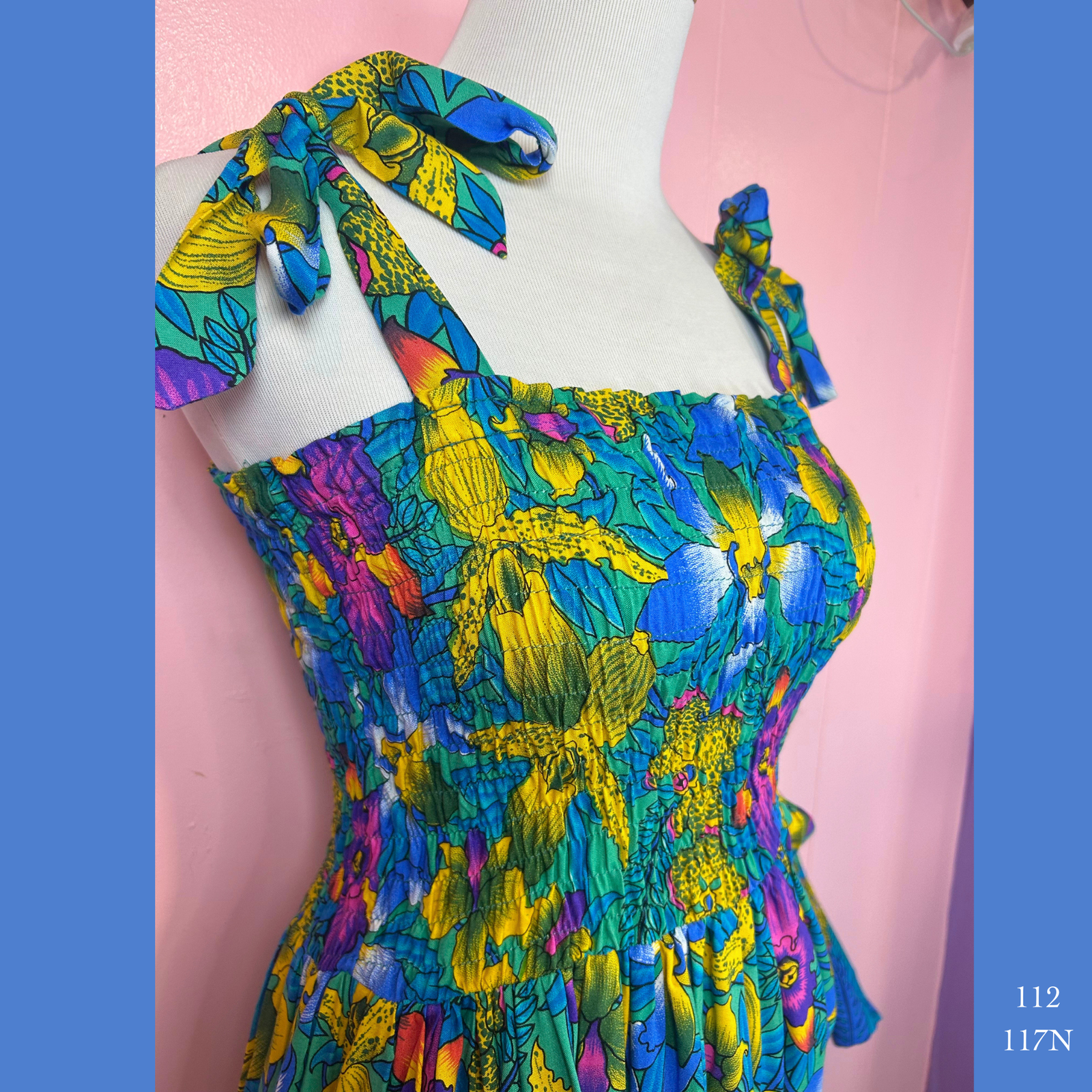 112 - 117N, Elastic Top Strap Dress