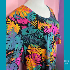1110X- 353E , Plus Sized Resort Dress with Pockets and Sleeves