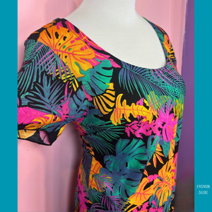 193MR - 353E, Sleeved Bias Dress Mid Length with Ruffle