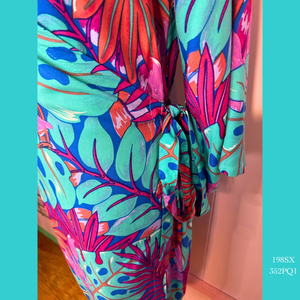 198SX- 352PQ1 , Plus Size Kimono Robe with Pockets