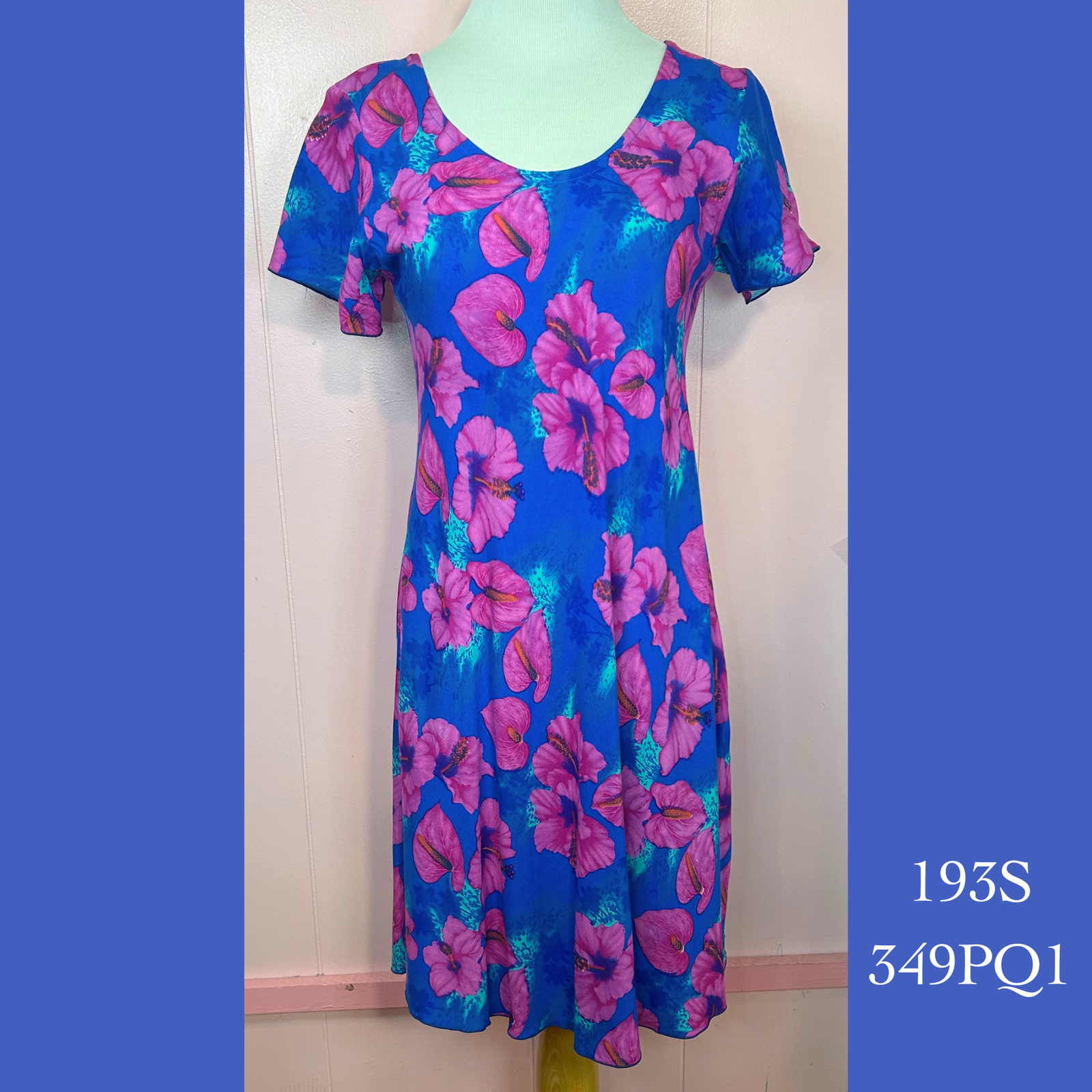 193S - 349PQ1, Cap Sleeved Bias Cut Dress