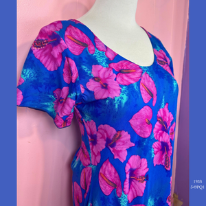 193S - 349PQ1, Cap Sleeved Bias Cut Dress