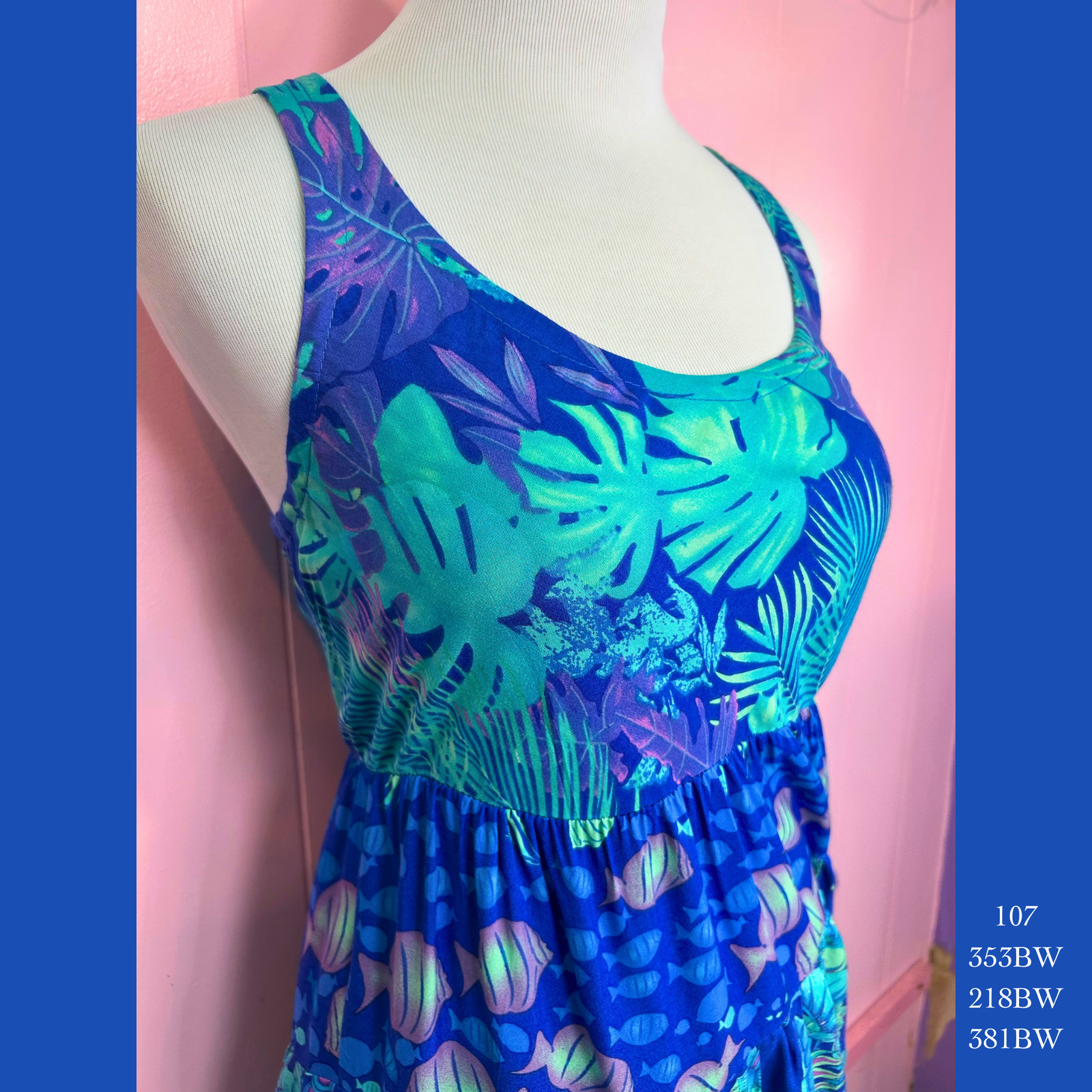 107 - 353BW/218BW/381BW; Racer Back Tier Dress