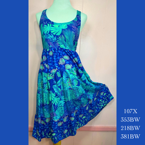 107X - 353BW/218BW/381BW; Plus Size Racer Back Tier Dress
