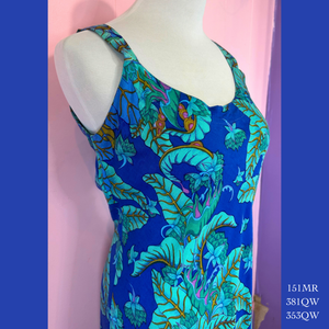 151MR - 381QW/ 353QW , Bias Strap Dress Mid Length With Ruffle