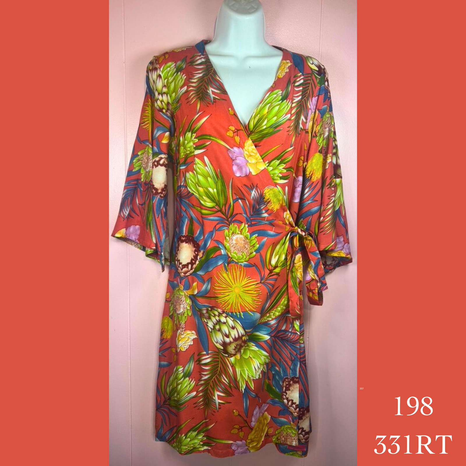 198 - 331RT , Kimono Robe with pockets