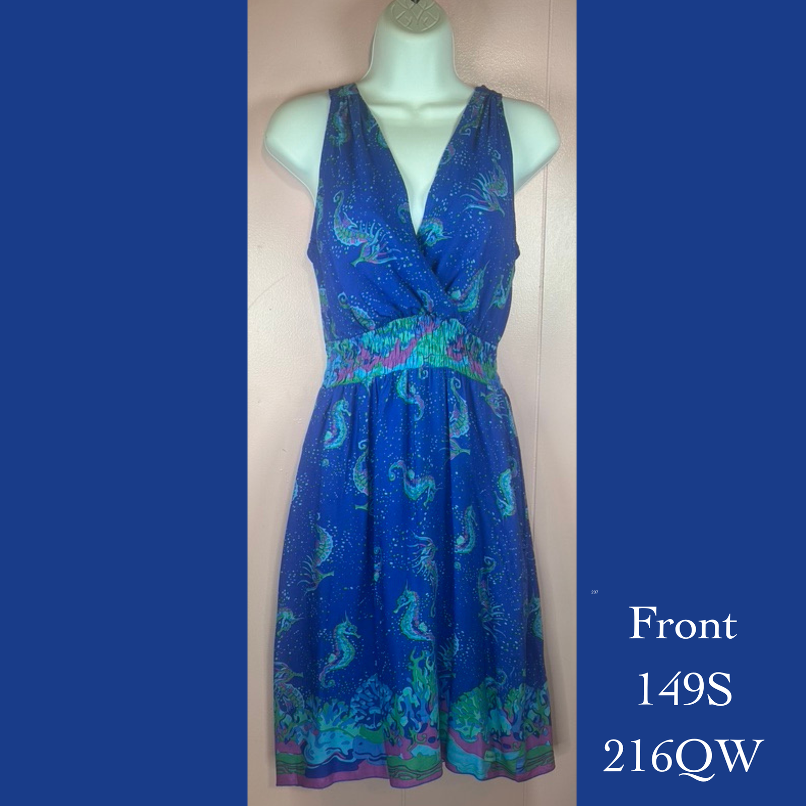 149S - 216QW , Halter back dress with pockets