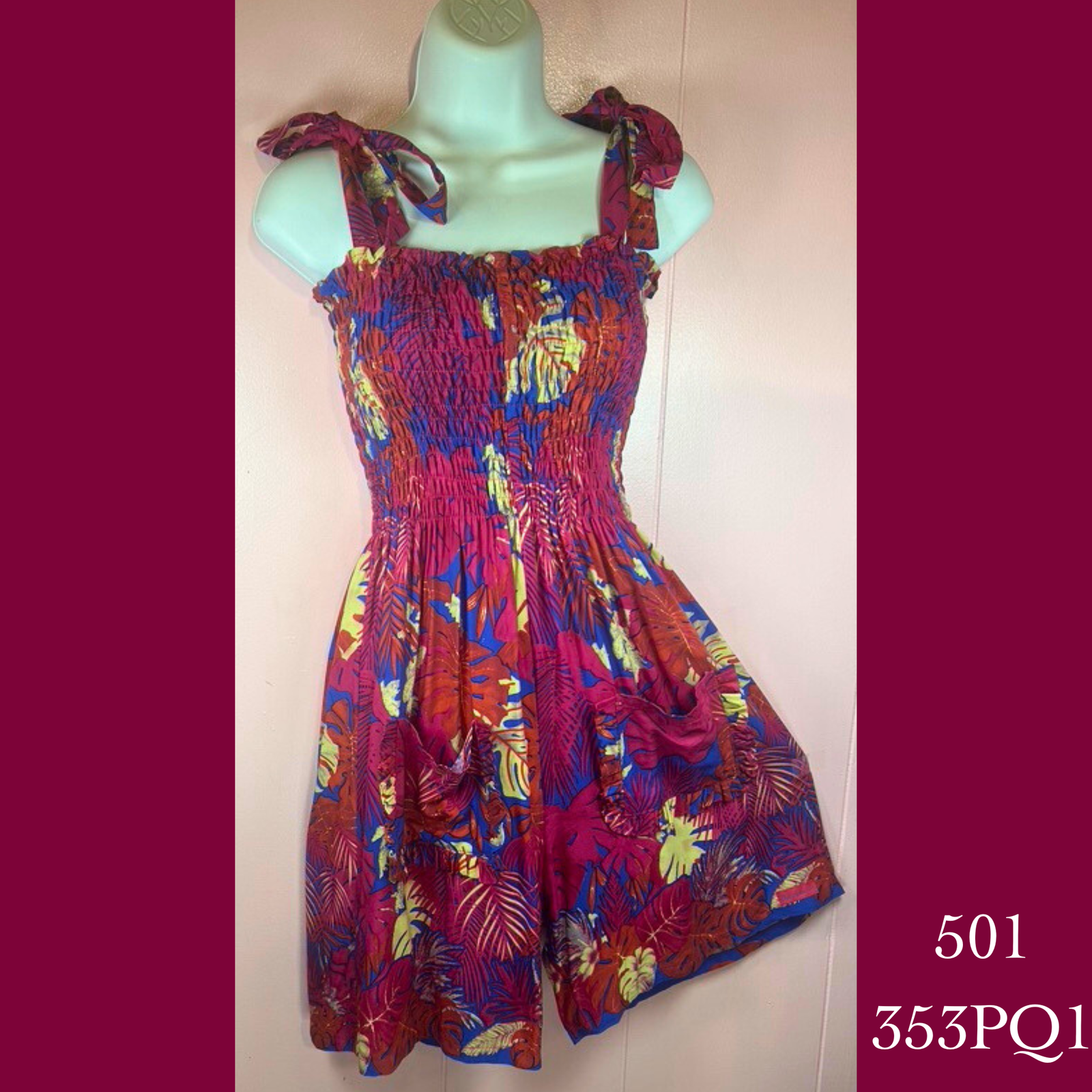 501 - 353PQ1 , Romper with pockets