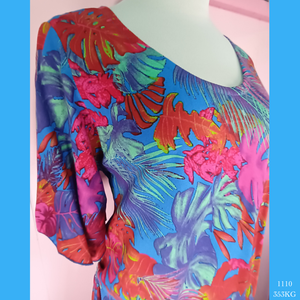 1110 - 353KG , Resort Dress with pockets and scalloped hemline and sleeves