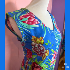 106 - 331KG , V Neck Bias Cut Dress With Ruffle