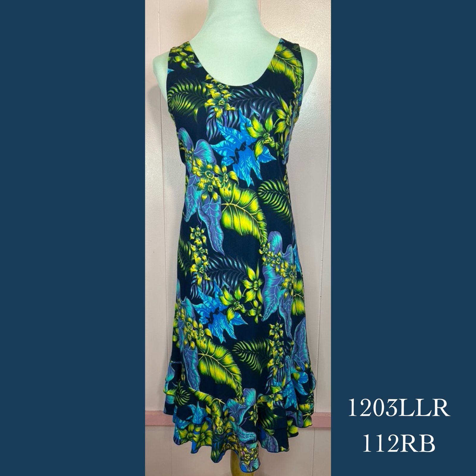 1203LLR - 112RB , Tank dress with ruffle