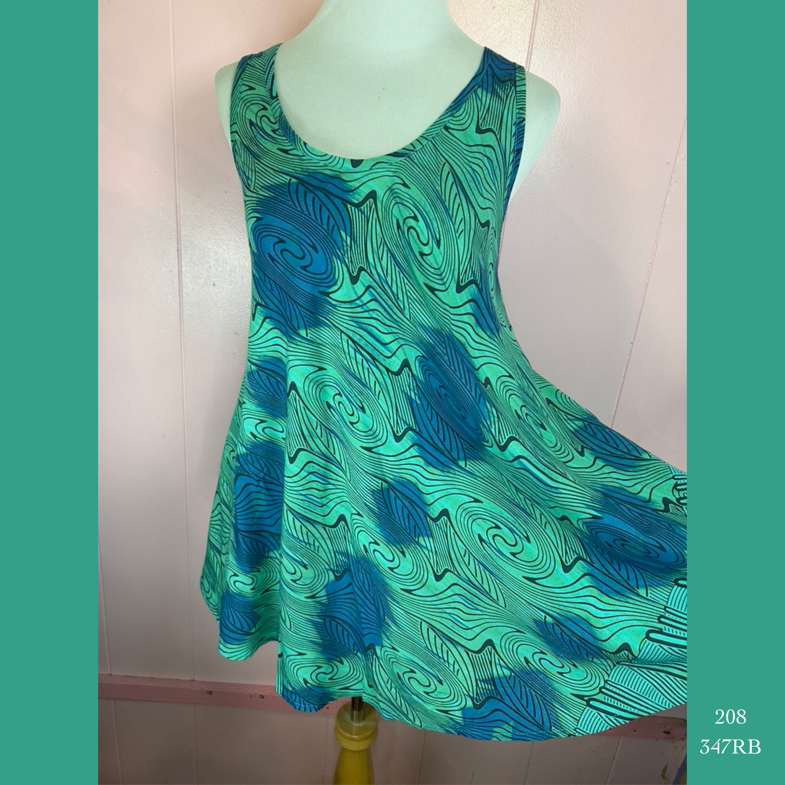 208X - 347RB - Plus size swing style tank top