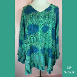 229X - 347RB, V Neck Top Plus Size