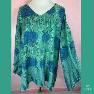 229X - 347RB, V Neck Top Plus Size