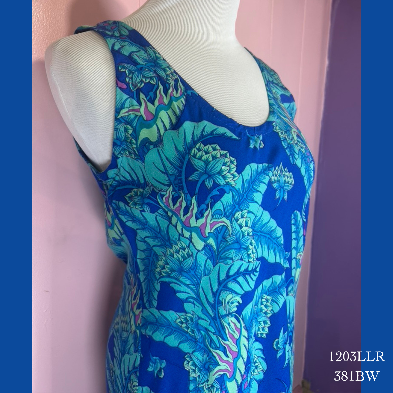 1203LLR - 381BW , Tank dress with ruffle