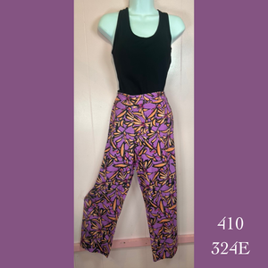 410 - 324E , Elastic back capri pant