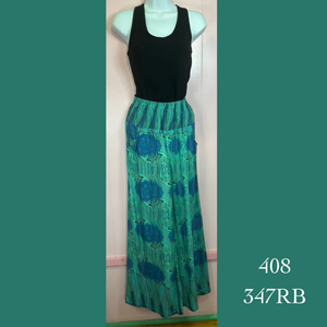 408X- 347RB , Plus Size Wide leg long pant with pockets