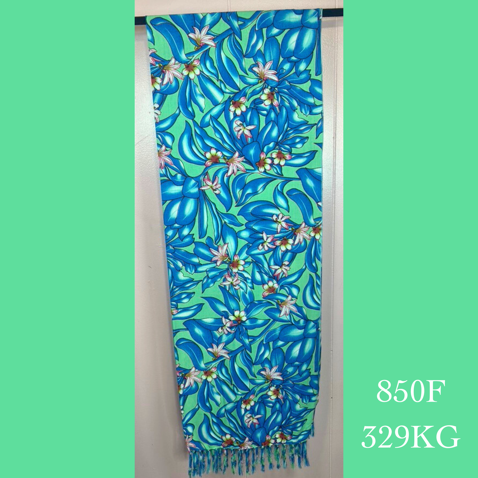 850F - 329KG , Fringed scarf