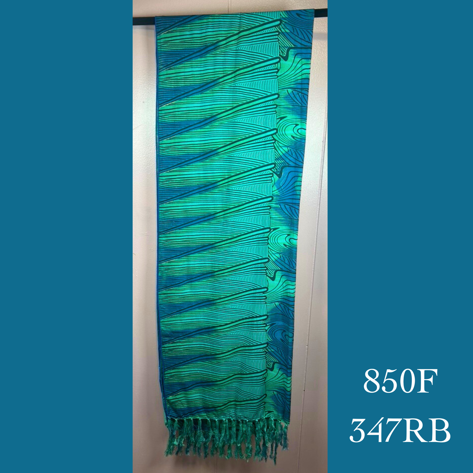 850F - 347RB , Fringed scarf