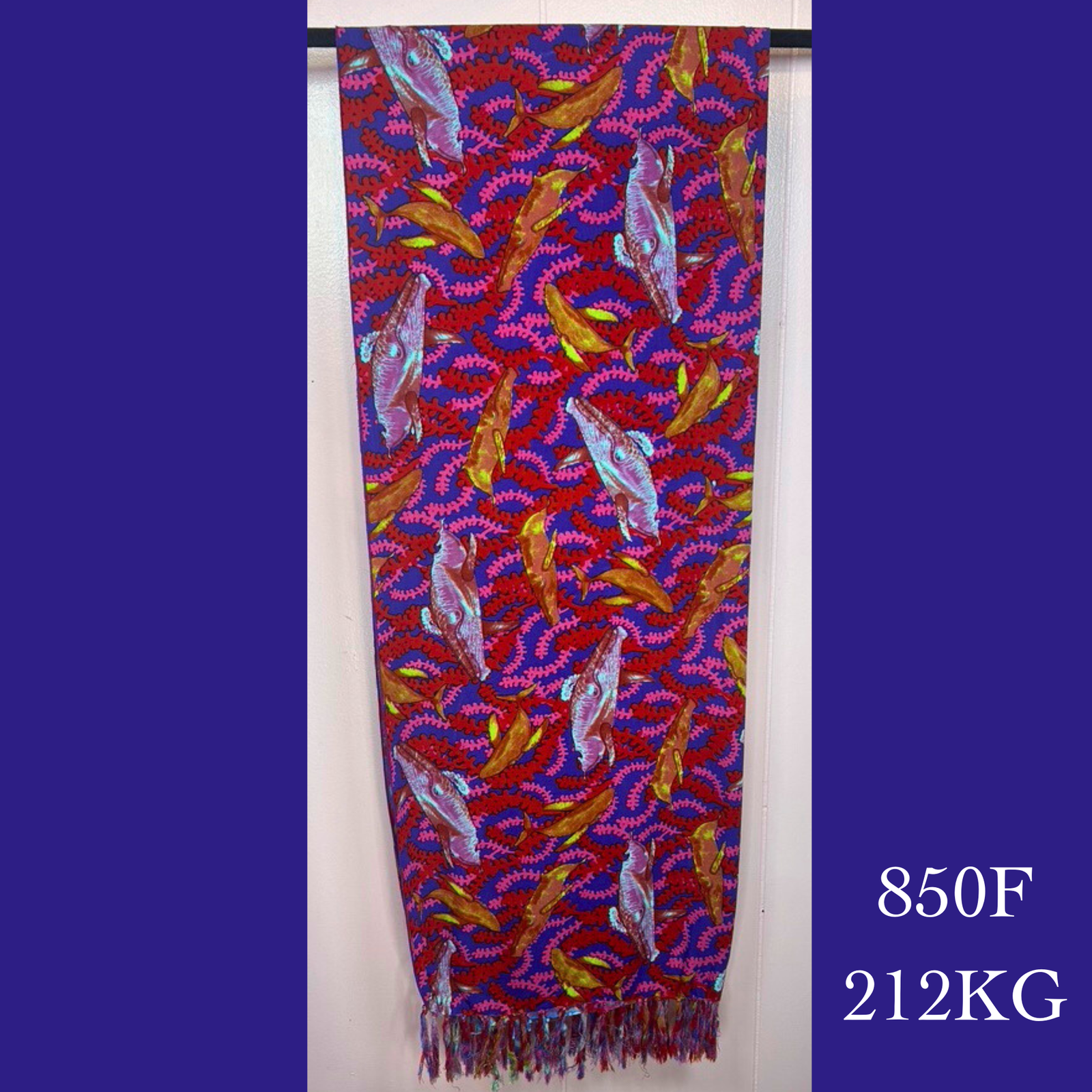 850F - 212KG , Fringed scarf