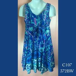 C107 - 372BW, Tie Back Circle Dress