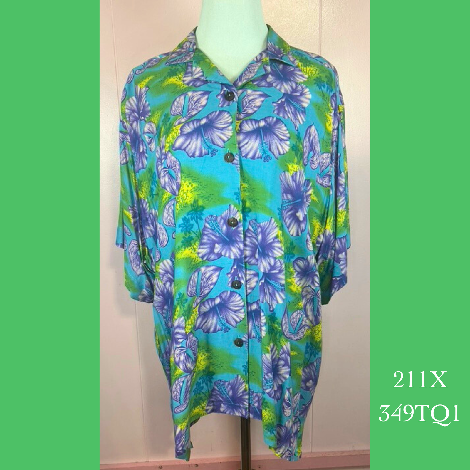 211X - 349TQ1, Women's Aloha shirt plus size