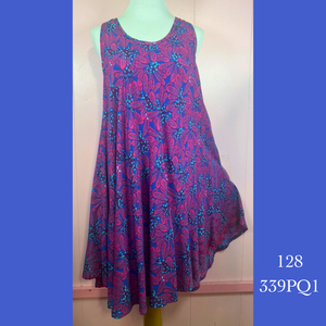 128 - 339PQ1,  Swing Tank Dress with Pockets