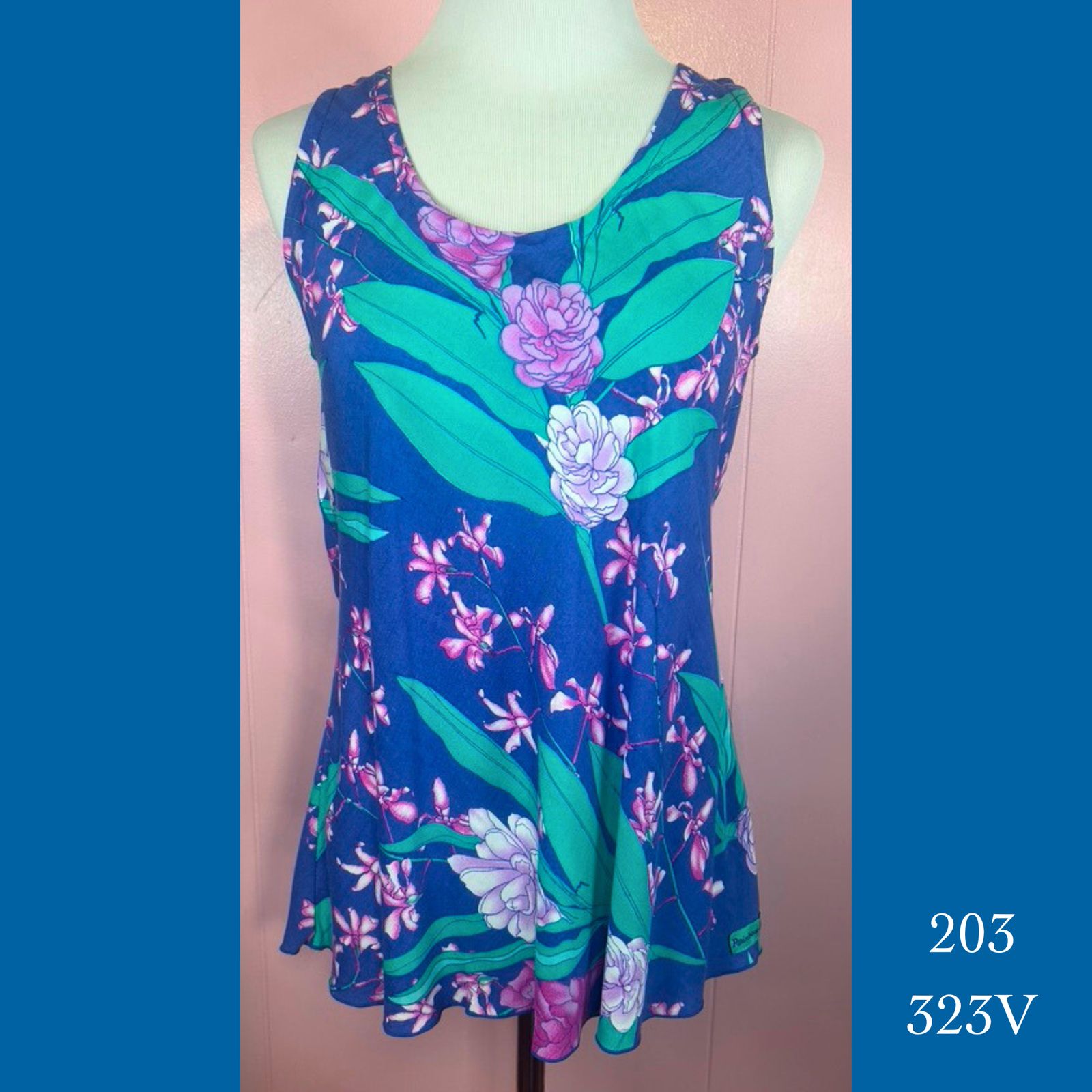 203 - 323V , Bias cut tank top